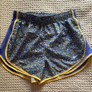 Nike Women's Blue Floral Running Shorts